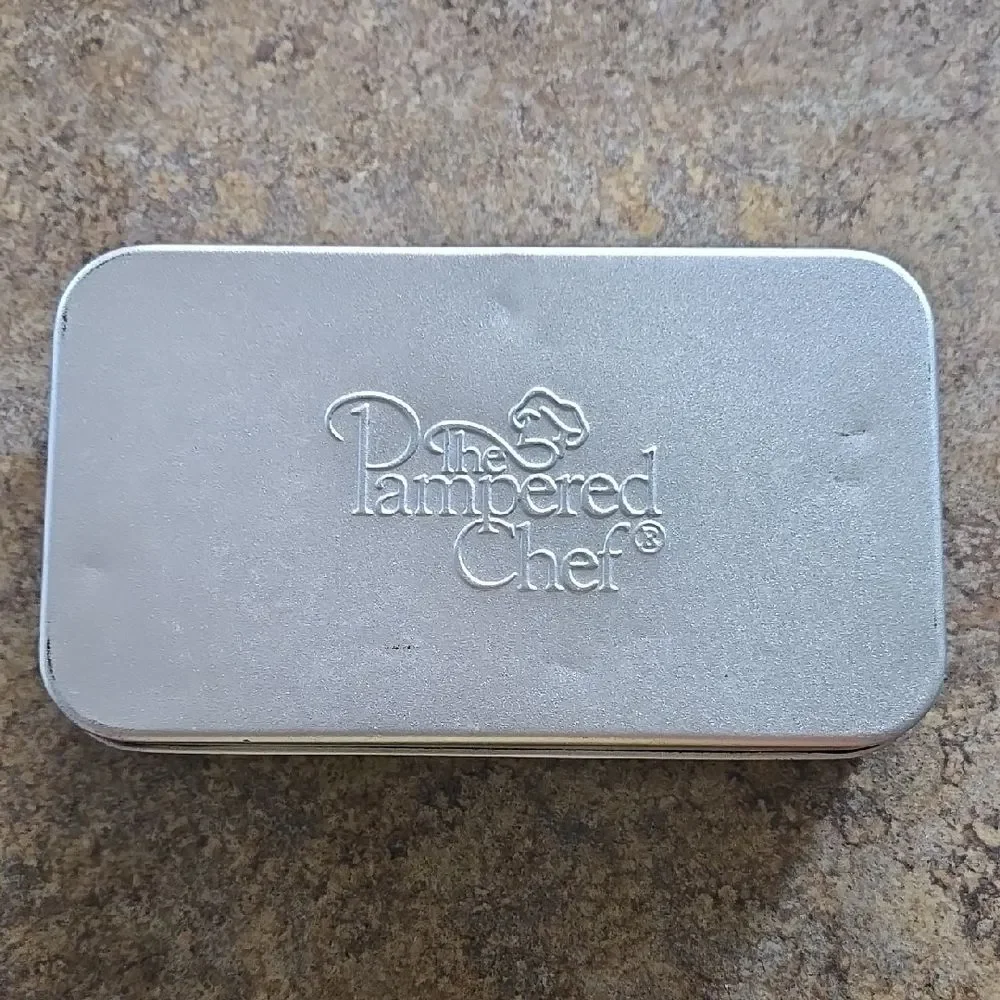 The Pampered Chef Silver Storage Tin